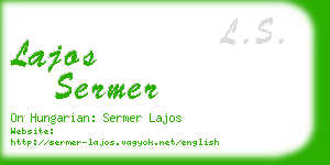 lajos sermer business card